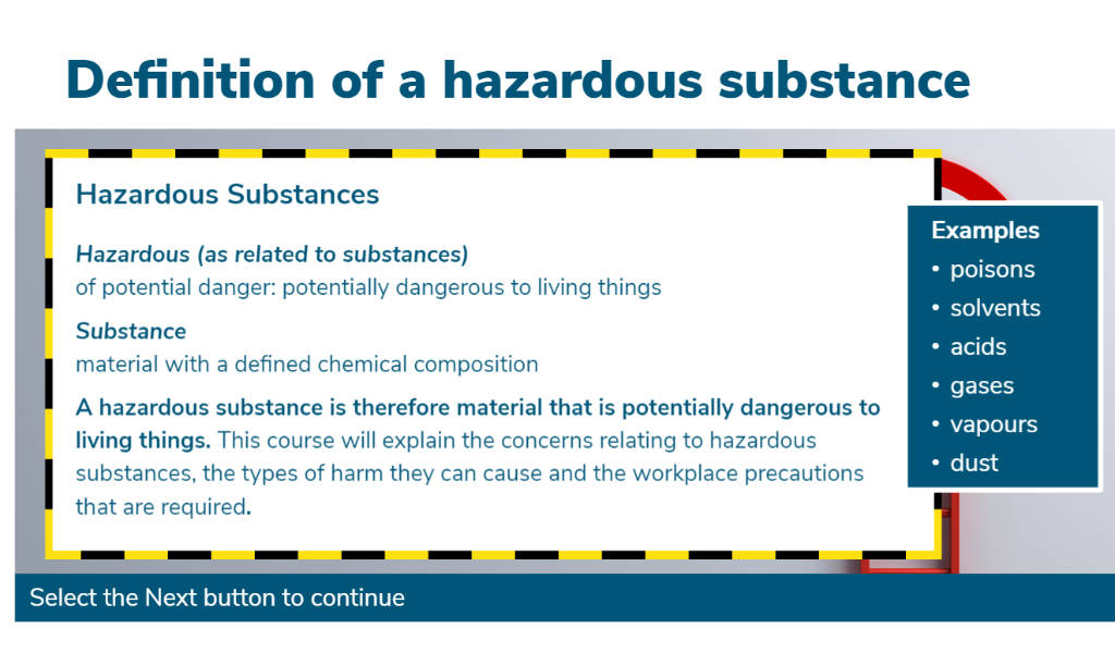 Hazardous substances COSHH training course - screenshot 2