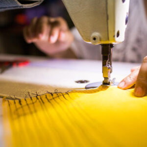 a close-up of a sewing machine to symbolise modern slavery