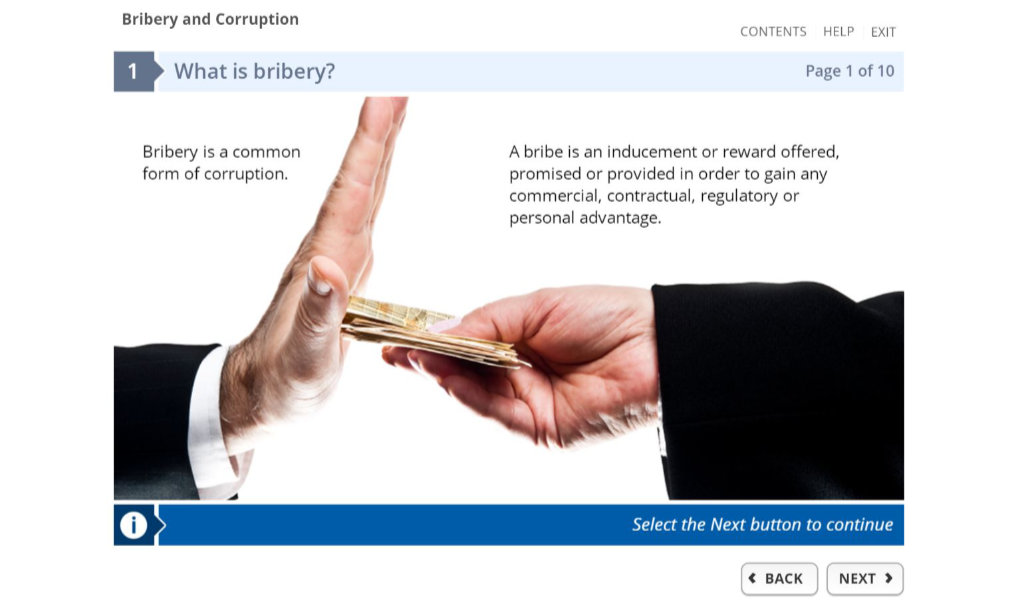 Anti bribery training course - screenshot 4