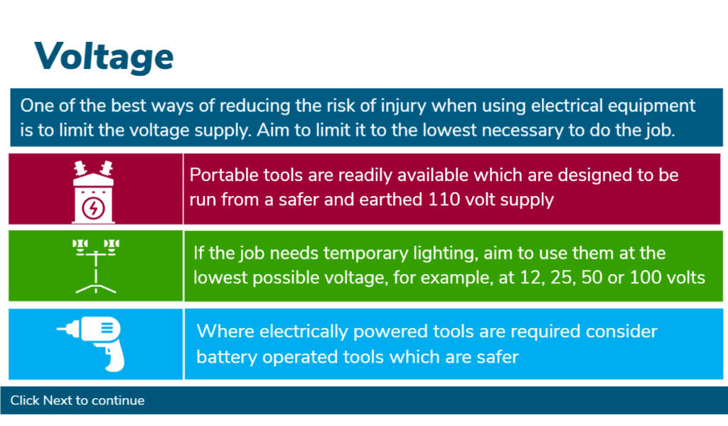 Electrical safety training course - screenshot 2