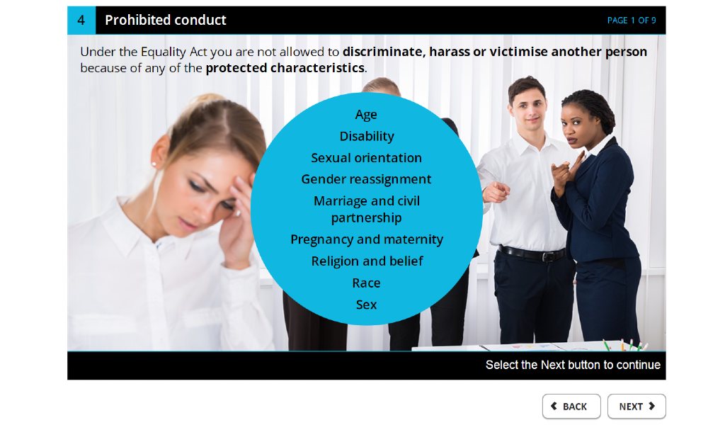 Equality and diversity training course - managers - screenshot 1