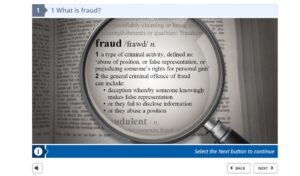 Fraud awareness training course - managers - screenshot 1