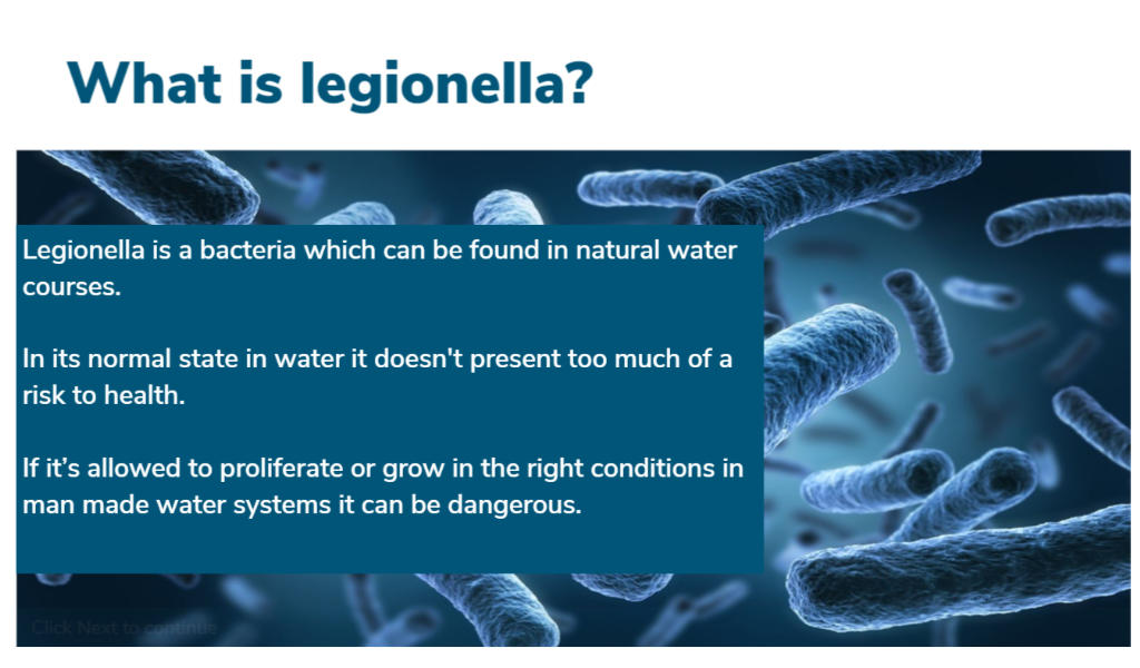Legionella awareness training course - screenshot 3