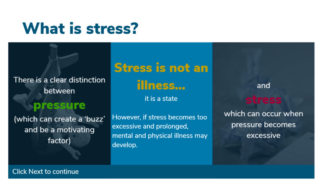 Stress awareness for managers course - screenshot 1