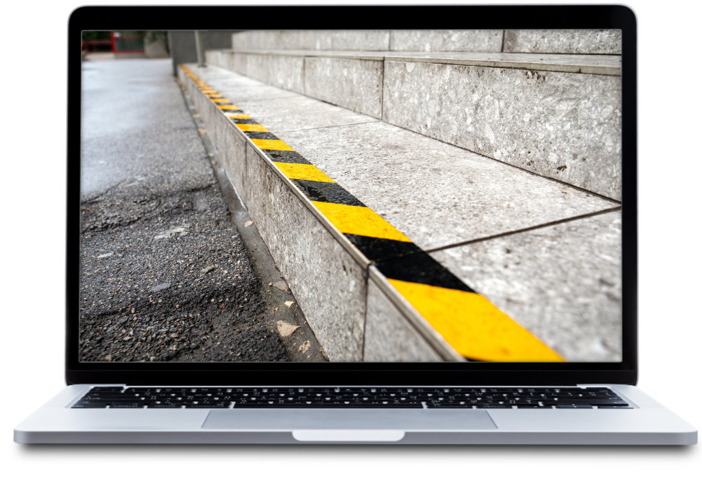 Slips, Trips and Falls Training Course - Laptop Image