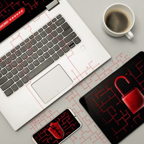 Cyber attack image of devices