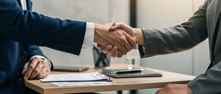 Employment Rights Act 2025 banner image - a manager and an employee shake hands